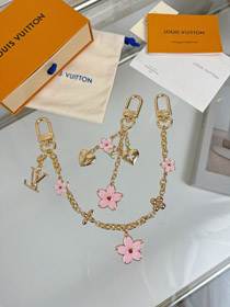 Louis Vuitton LV porte-clés Murakami Takashi collaboration fleur de cerisier-3539  