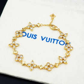 Louis Vuitton LV incrusté zircon floral creux bracelet-3542  