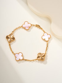 Van Cleef & Arpels rose Mère-de-perle Fleur Bracelet-3565  