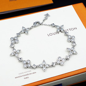 Louis Vuitton LV incrusté zircon floral creux bracelet-3572  