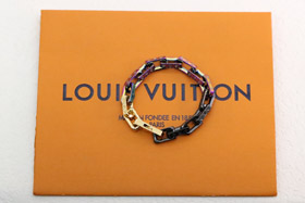 Louis Vuitton LV trois couleurs épissage coloré trempé bracelet en bambou-3625  