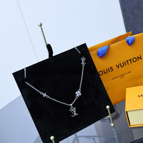 Louis Vuitton LV pendentif lettre fleur collier-3652  