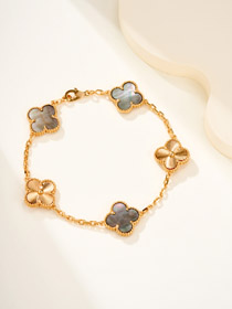 Van Cleef & Arpels Gris Mère de perle Fleur Bracelet-3777  