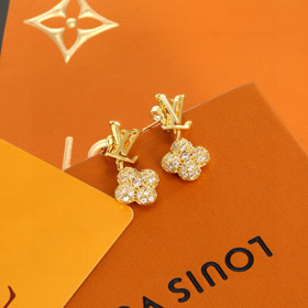 Louis Vuitton LV Lettre Fleur Diamant Boucles d'oreilles-3909  