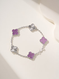 Van Cleef & Arpels violet fleur motif bracelet-3930  