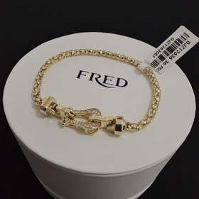 Feiden plein diamant diamant fer à cheval boucle bracelet-3997  