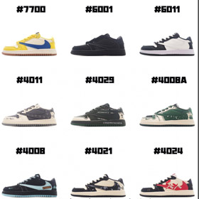 Nike NK Jordanie cuir antidérapant bas-haut rétro enfants basket-4107 chaussures  