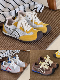 Asics joint réseau unique même côté autocollant chaussures pour enfants-4216  