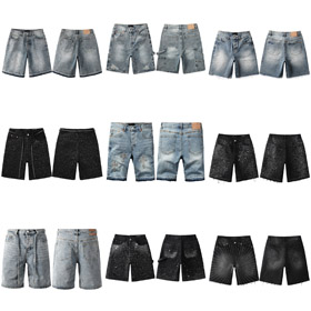 Violet Brand nouveau chaud diamant denim shorts rétro lavé shorts droite-4254  