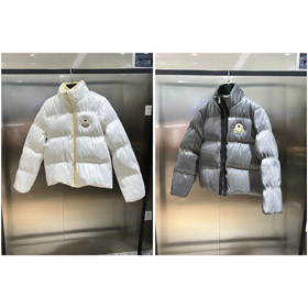 MONCLER GENIUS x Palm Angels joint modèle maya série couleur solide manches longues sans capuchon stand col veste en bas courte-4275  