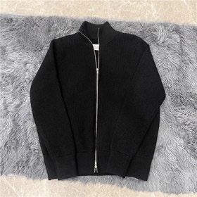 Margiela tout laine version haut col zipper cardigan pull veste-4471  